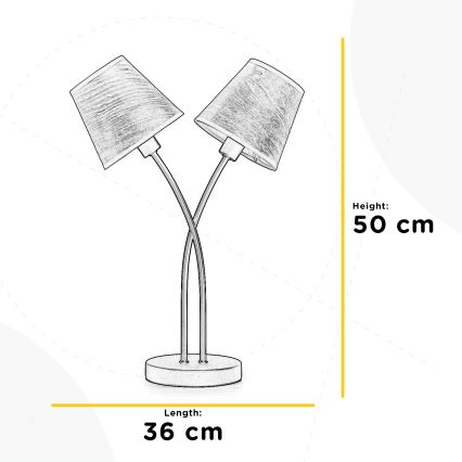 ONLI - Lampe de table ASIA 2xE14/6W/230V 50 cm