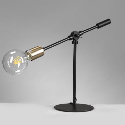 ONLI - Lampe de table ASTE 1xE27/15W/230V 45 cm noir/doré