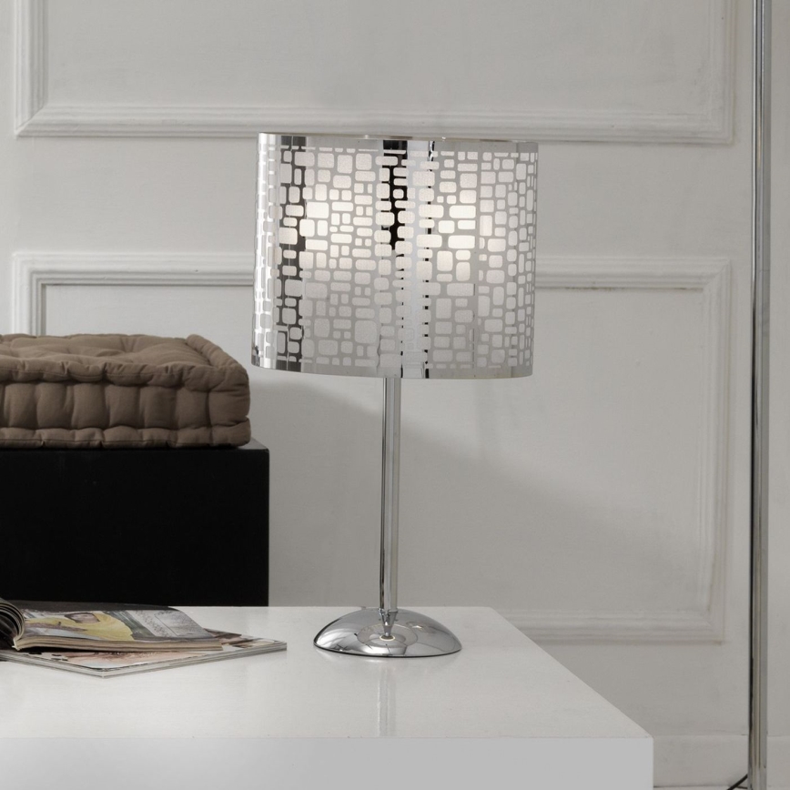 ONLI - Lampe de table BRUCE 1xE27/15W/230V 52 cm chrome mat