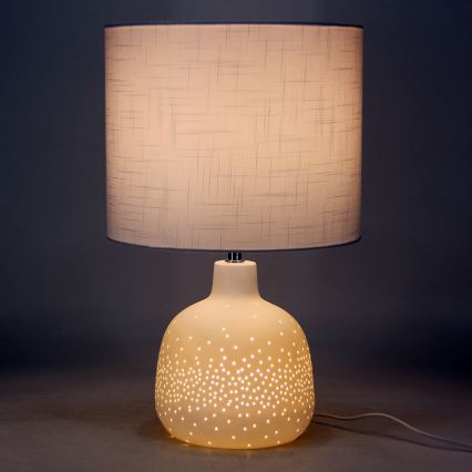 ONLI - Lampe de table ELUMA 2xE27/15W/230V 48 cm blanche