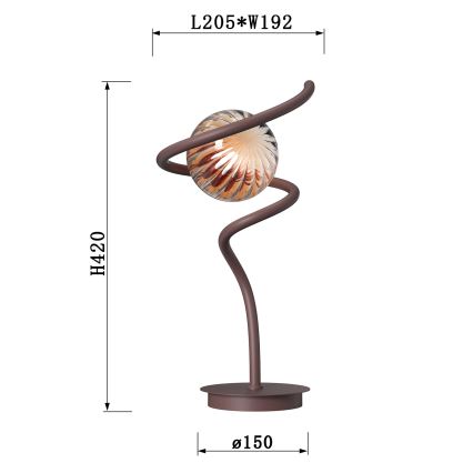 ONLI - Lampe de table FRIDA 1xG9/10W/230V 42 cm cuivre