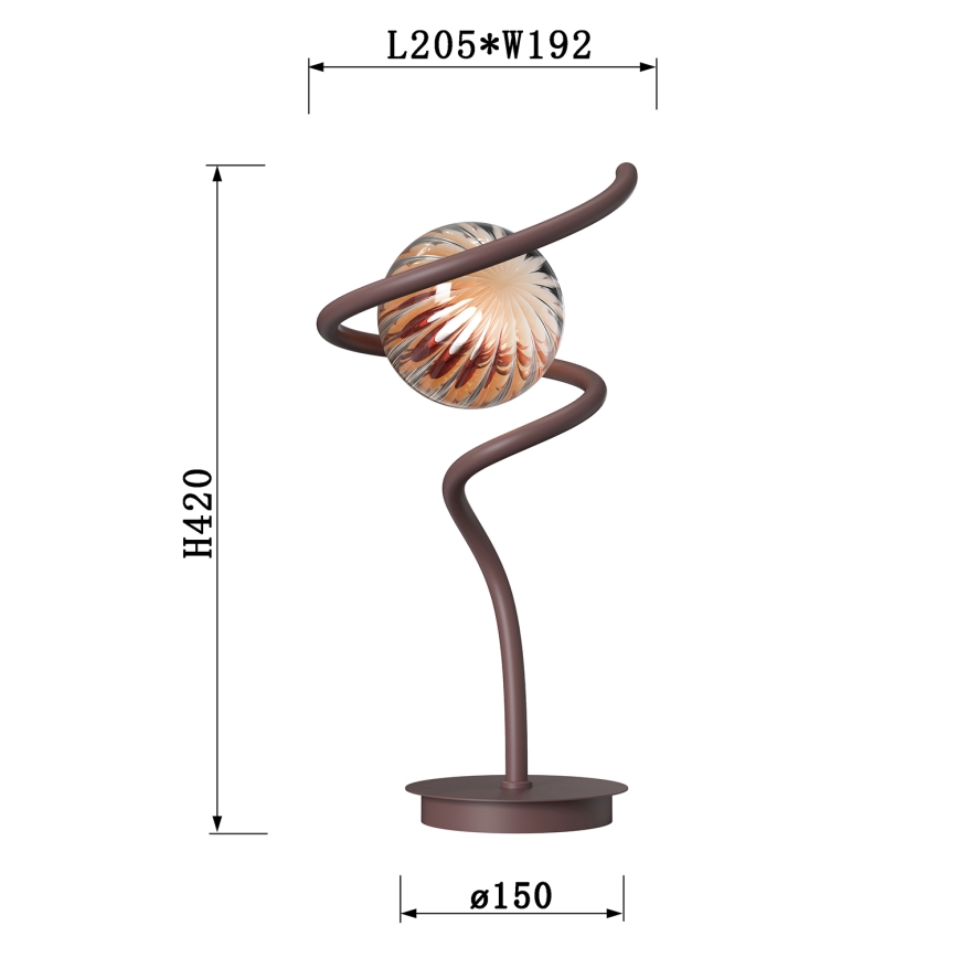 ONLI - Lampe de table FRIDA 1xG9/10W/230V 42 cm cuivre