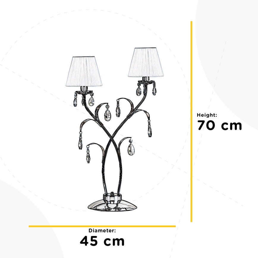 ONLI - Lampe de table JACQUELINE 2xE14/6W/230V 70 cm