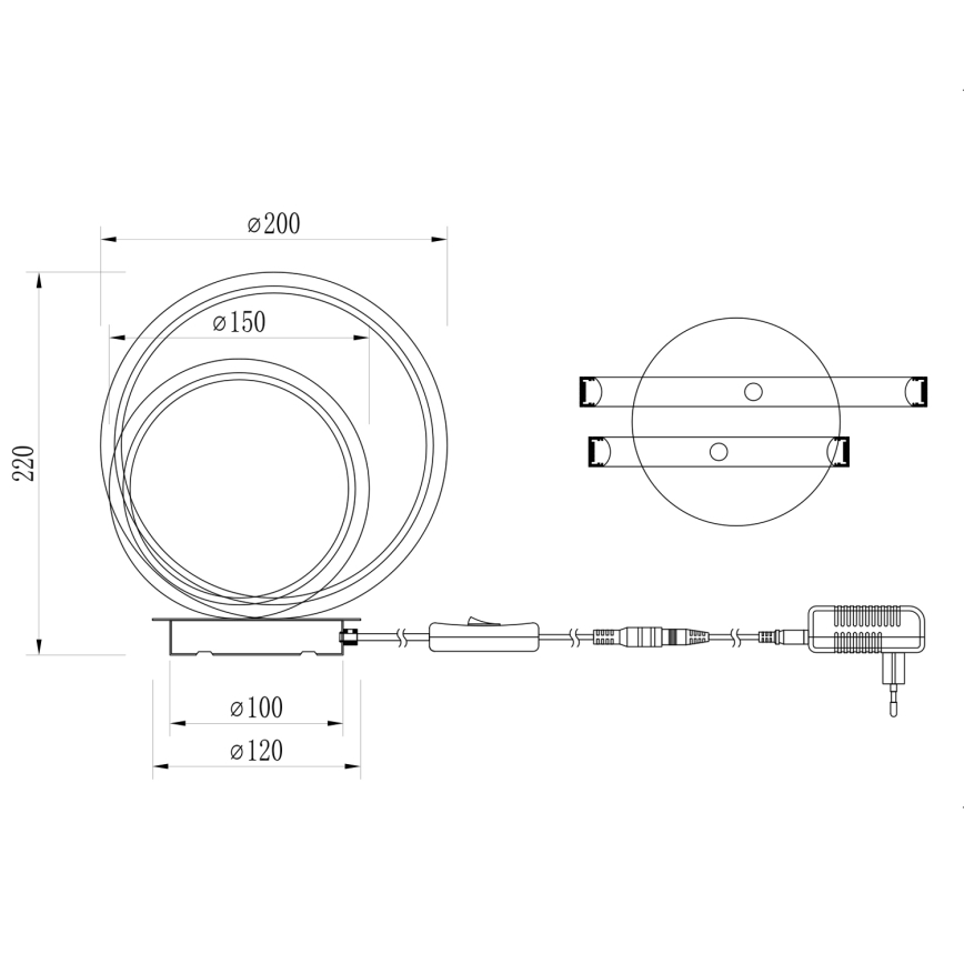 ONLI - Lampe de table LED NOELIA LED/10W/230V 22 cm dorée