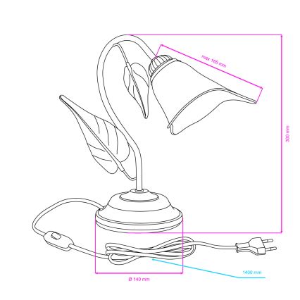 ONLI - Lampe de table MIRANDA 1xE14/6W/230V
