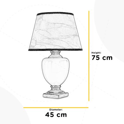ONLI - Lampe de table MOZART 1xE27/22W/230V beige/doré 75 cm