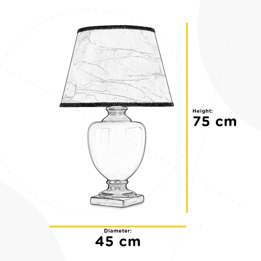 ONLI - Lampe de table MOZART 1xE27/22W/230V beige/doré 75 cm