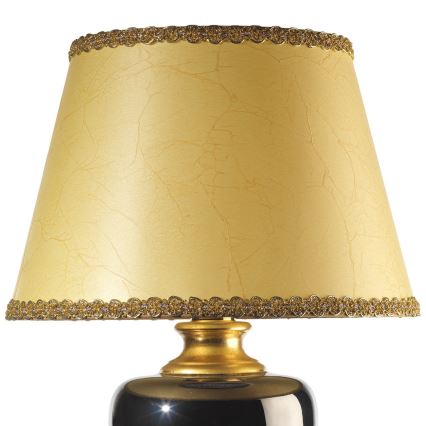 ONLI - Lampe de table MOZART 1xE27/22W/230V noire/dorée 67 cm