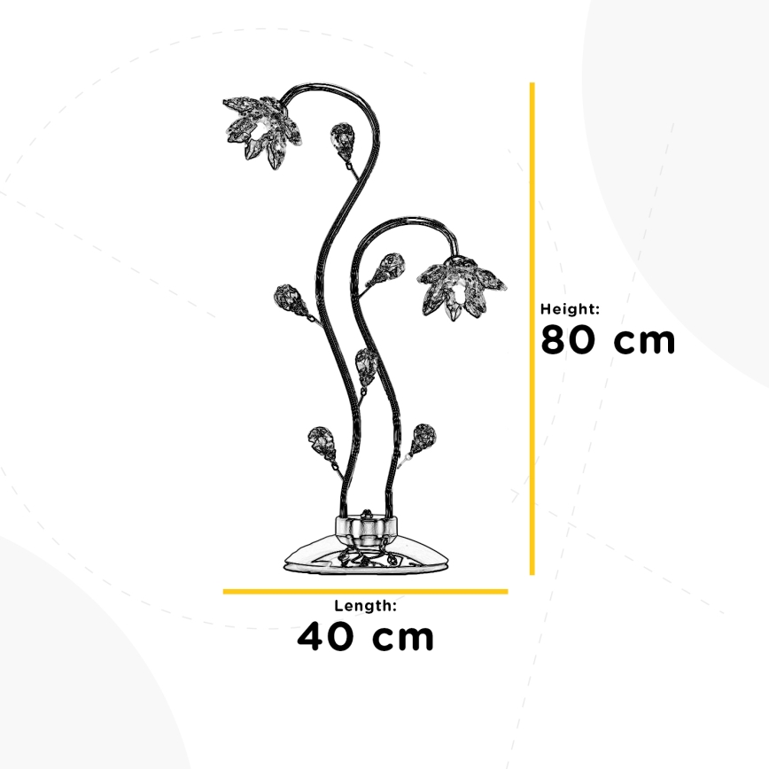ONLI - Lampe de table NINFEA 2xG9/6W/230V 80 cm