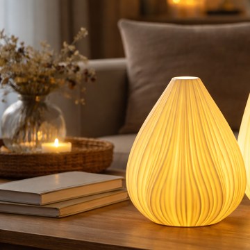 ONLI - Lampe de table NUVIA 1xE14/6W/230V 25 cm blanche