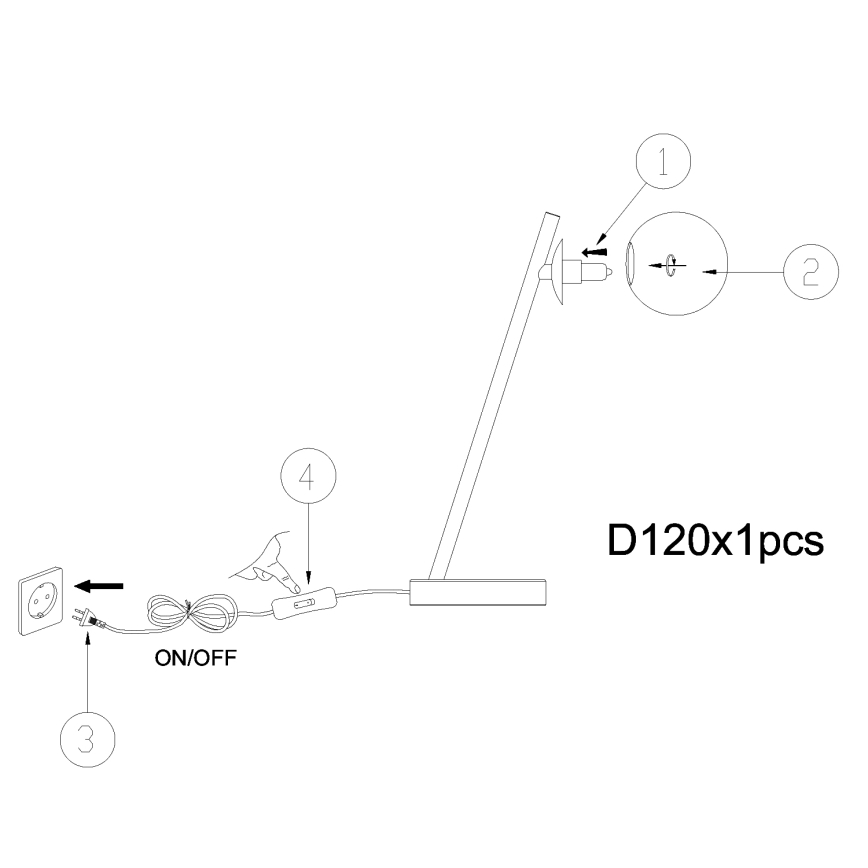 ONLI - Lampe de table PALOMA 1xG9/10W/230V 38,5 cm doré