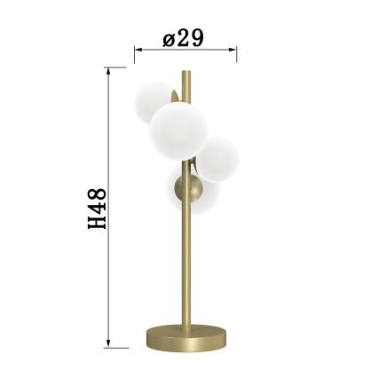 ONLI - Lampe de table PALOMA 4xG9/10W/230V 48 cm doré