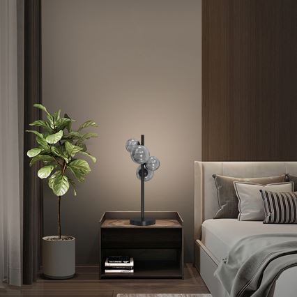 ONLI - Lampe de table PALOMA 4xG9/10W/230V 48 cm noir/fumé