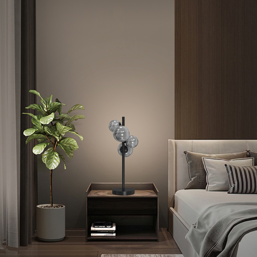 ONLI - Lampe de table PALOMA 4xG9/10W/230V 48 cm noir/fumé