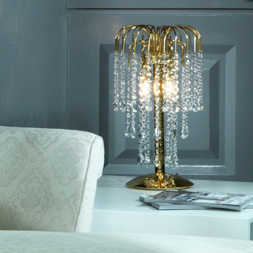 ONLI - Lampe de table PIOGGIA 2xE14/6W/230V dorée 50 cm