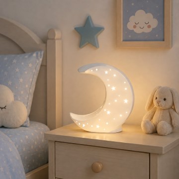 ONLI - Lampe de table PORCELLANA 1xE14/6W/230V 21 cm lune