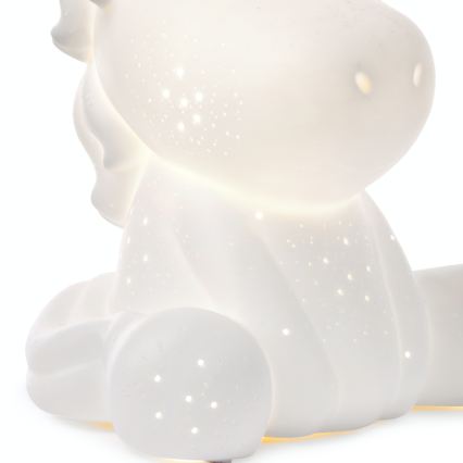 ONLI - Lampe de table PORCELLANA 1xE14/6W/230V 23,5 cm licorne
