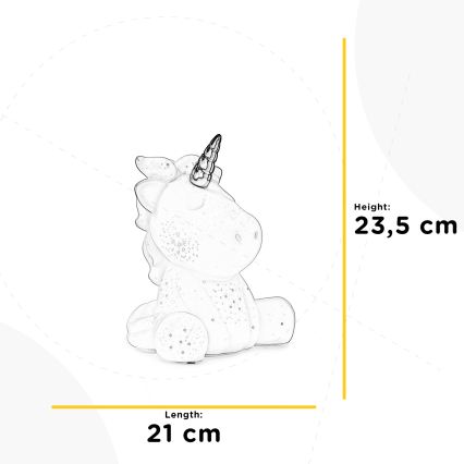 ONLI - Lampe de table PORCELLANA 1xE14/6W/230V 23,5 cm licorne