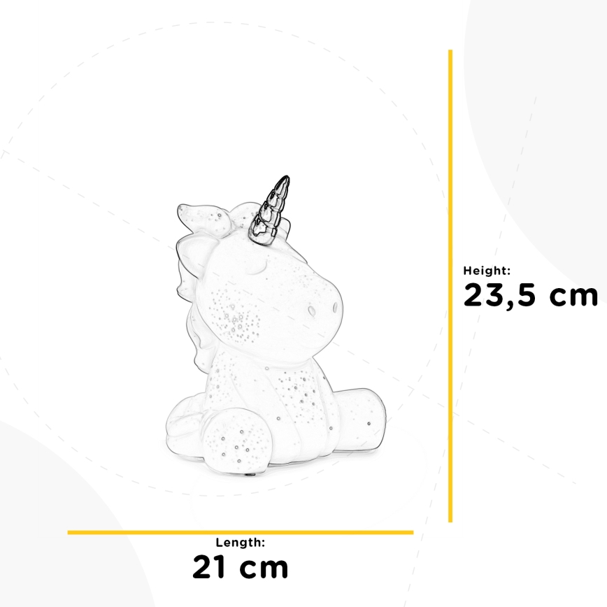ONLI - Lampe de table PORCELLANA 1xE14/6W/230V 23,5 cm licorne