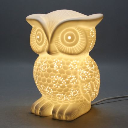 ONLI - Lampe de table PORCELLANA 1xE14/6W/230V 25 cm hibou