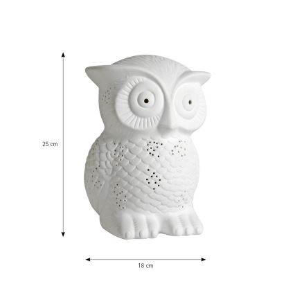 ONLI - Lampe de table PORCELLANA 1xE14/6W/230V 25 cm hibou