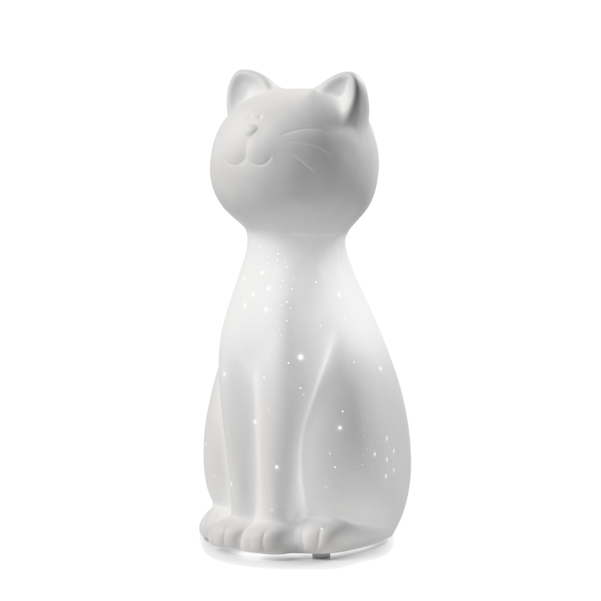 ONLI - Lampe de table PORCELLANA 1xE14/6W/230V 27,2 cm chat