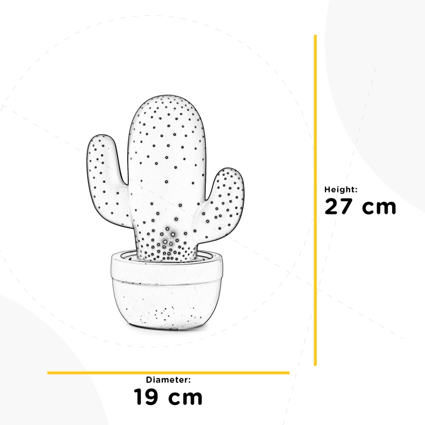 ONLI - Lampe de table PORCELLANA 1xE14/6W/230V 27 cm cactus