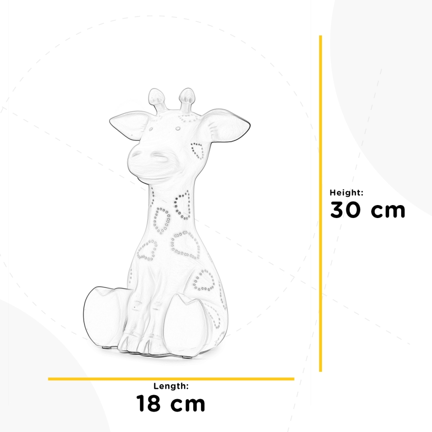 ONLI - Lampe de table PORCELLANA 1xE14/6W/230V 30 cm girafe
