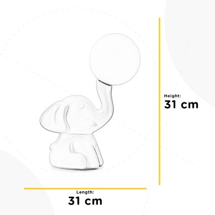 ONLI - Lampe de table PORCELLANA 1xG9/6W/230V 31 cm éléphant