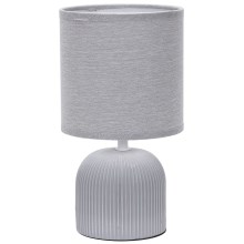 ONLI - Lampe de table SHELLY 1xE27/22W/230V gris 28 cm