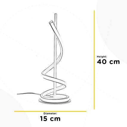 ONLI - Lampe de table TWIST LED/12W/230V 4000K 40 cm noir