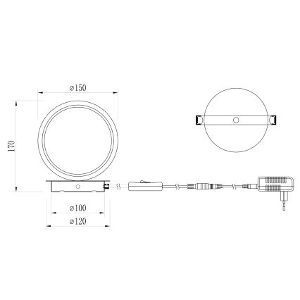 ONLI - Lampe LED de bureau NOELIA LED/4W/230V 17 cm dorée
