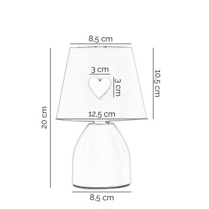 ONLI - Lampe pour enfant TITTA 1xE14/6W/230V 20 cm blanche