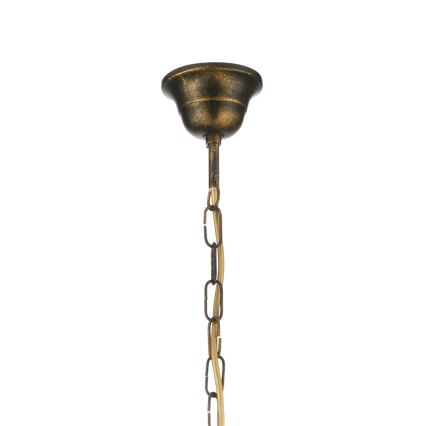 ONLI - Lustre suspendu MILVIA sur chaîne 5xE14/6W/230V, finition bronze
