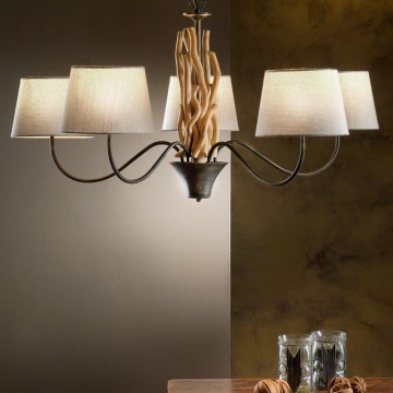 ONLI - Lustre suspendu sur chaîne AGAR 5xE14/6W/230V diam. 80 cm