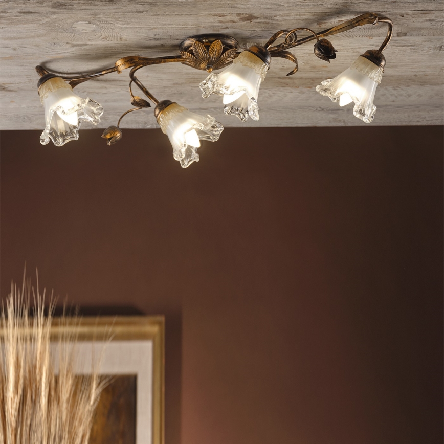 ONLI - Plafonnier ARIANNA 4xE14/6W/230V bronze