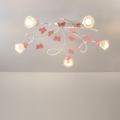 ONLI - Plafonnier enfant BUTTERFLY 5xE14/6W/230V