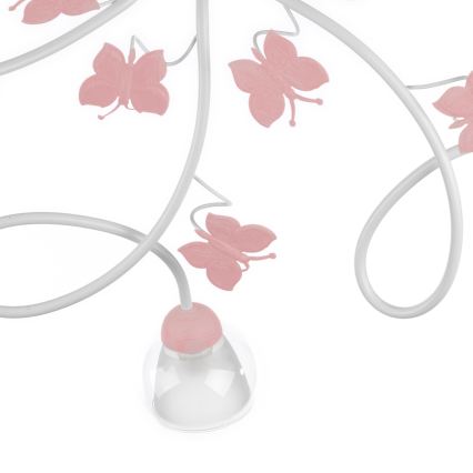 ONLI - Plafonnier enfant BUTTERFLY 5xE14/6W/230V