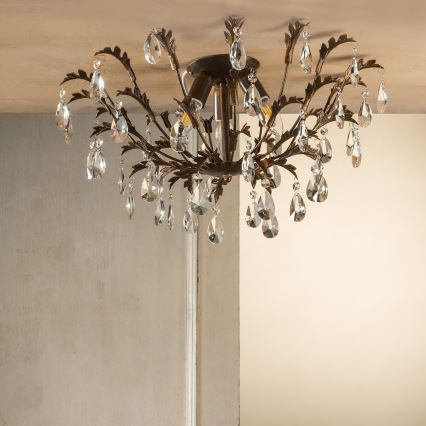 ONLI - Plafonnier TERESA 3xE14/6W/230V bronze