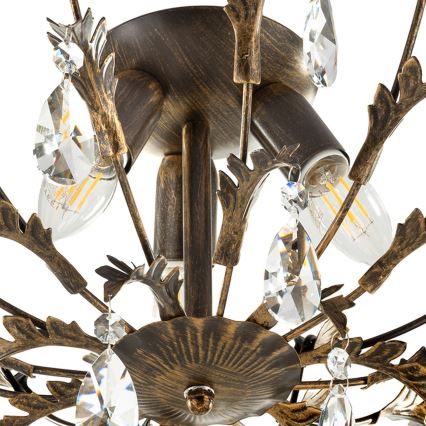 ONLI - Plafonnier TERESA 3xE14/6W/230V bronze