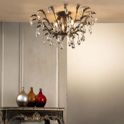 ONLI - Plafonnier TERESA 3xE14/6W/230V bronze