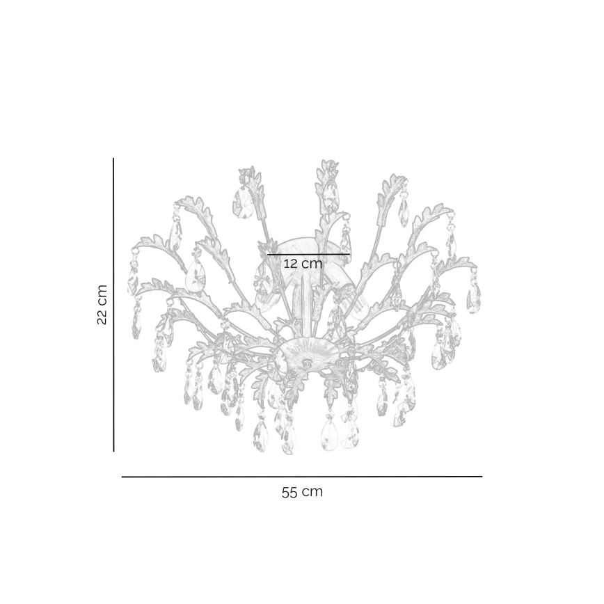 ONLI - Plafonnier TERESA 3xE14/6W/230V bronze