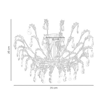 ONLI - Plafonnier TERESA 5xE14/6W/230V bronze