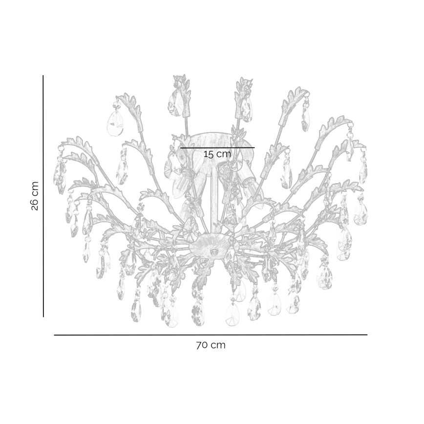 ONLI - Plafonnier TERESA 5xE14/6W/230V bronze
