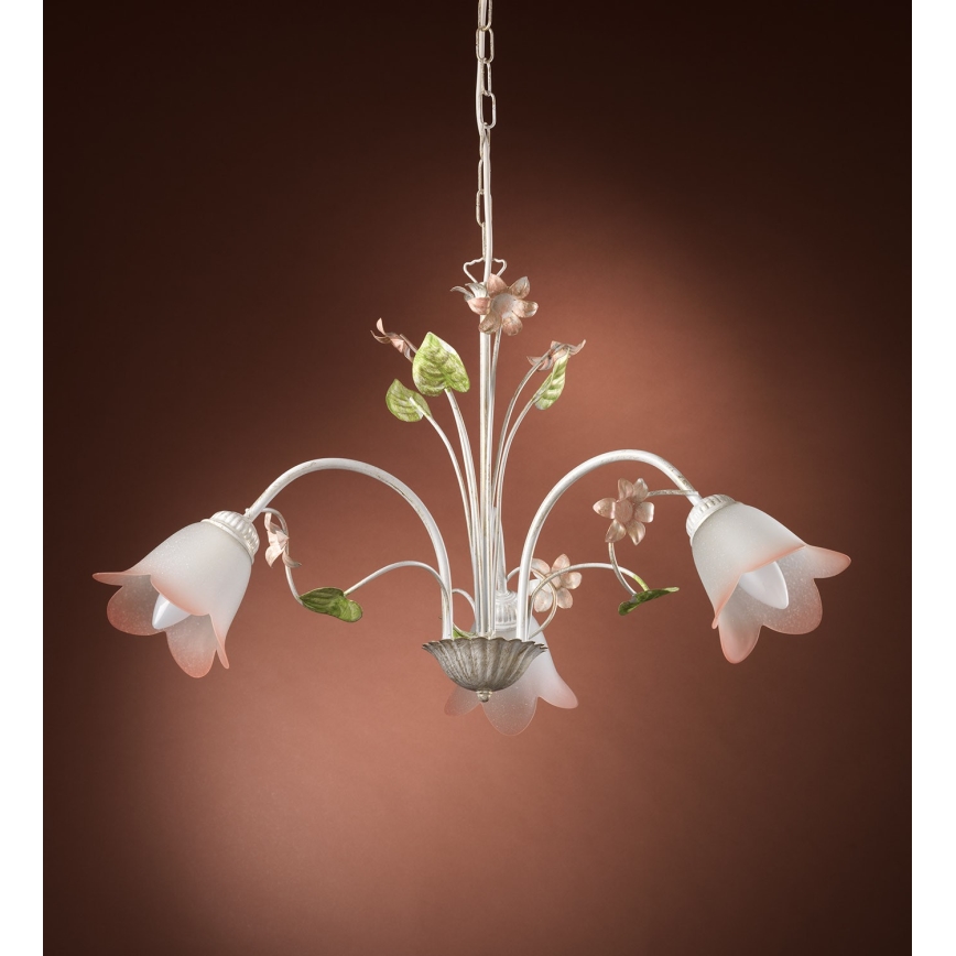 ONLI - Suspension chaîne BOTTON DORO 3xE14/6W/230V
