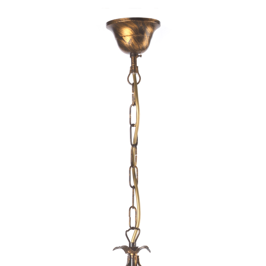 ONLI - Suspension chaîne KAREN 5xE14/6W/230V bronze