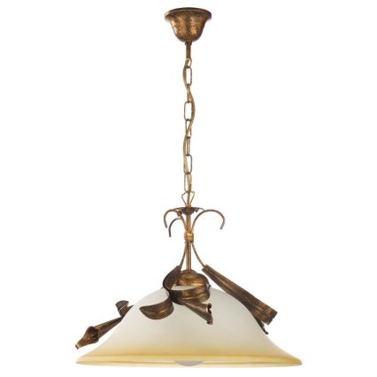 ONLI - Suspension chaîne LUCREZIA 1xE27/22W/230V bronze