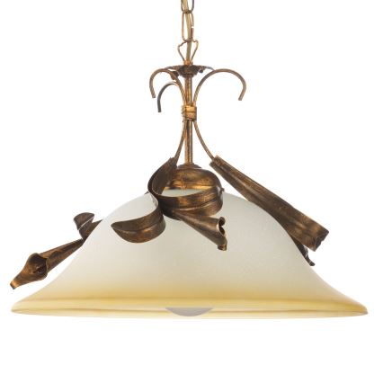 ONLI - Suspension chaîne LUCREZIA 1xE27/22W/230V bronze