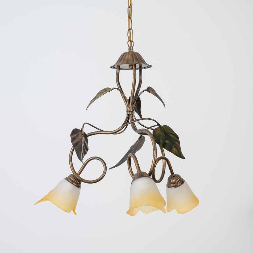 ONLI - Suspension chaîne MIRANDA 3xE14/6W/230V