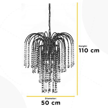 ONLI - Suspension chaîne PIOGGIA 5xE14/6W/230V doré